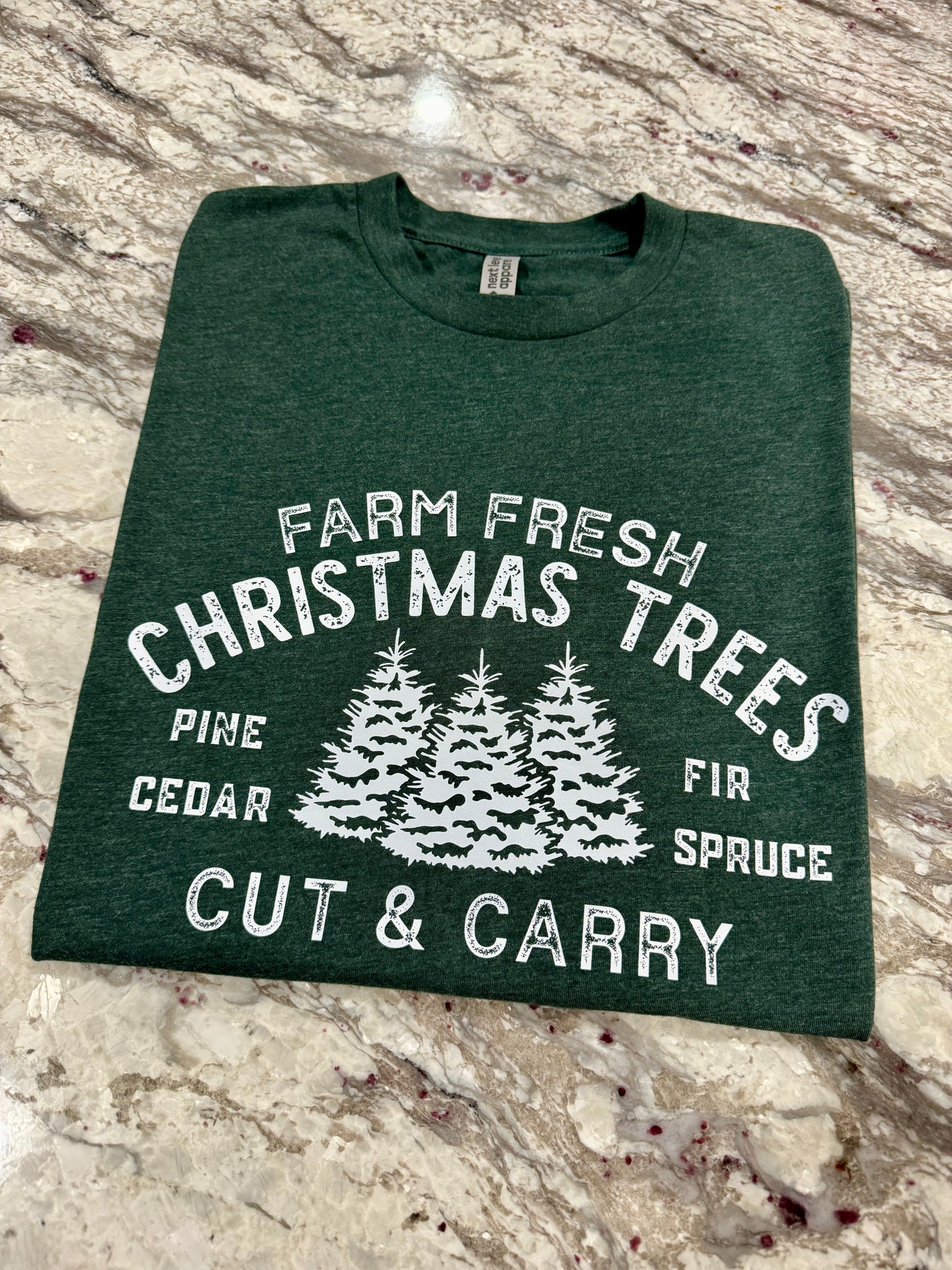 Distressed Farm Fresh Christmas Trees T-Shirt