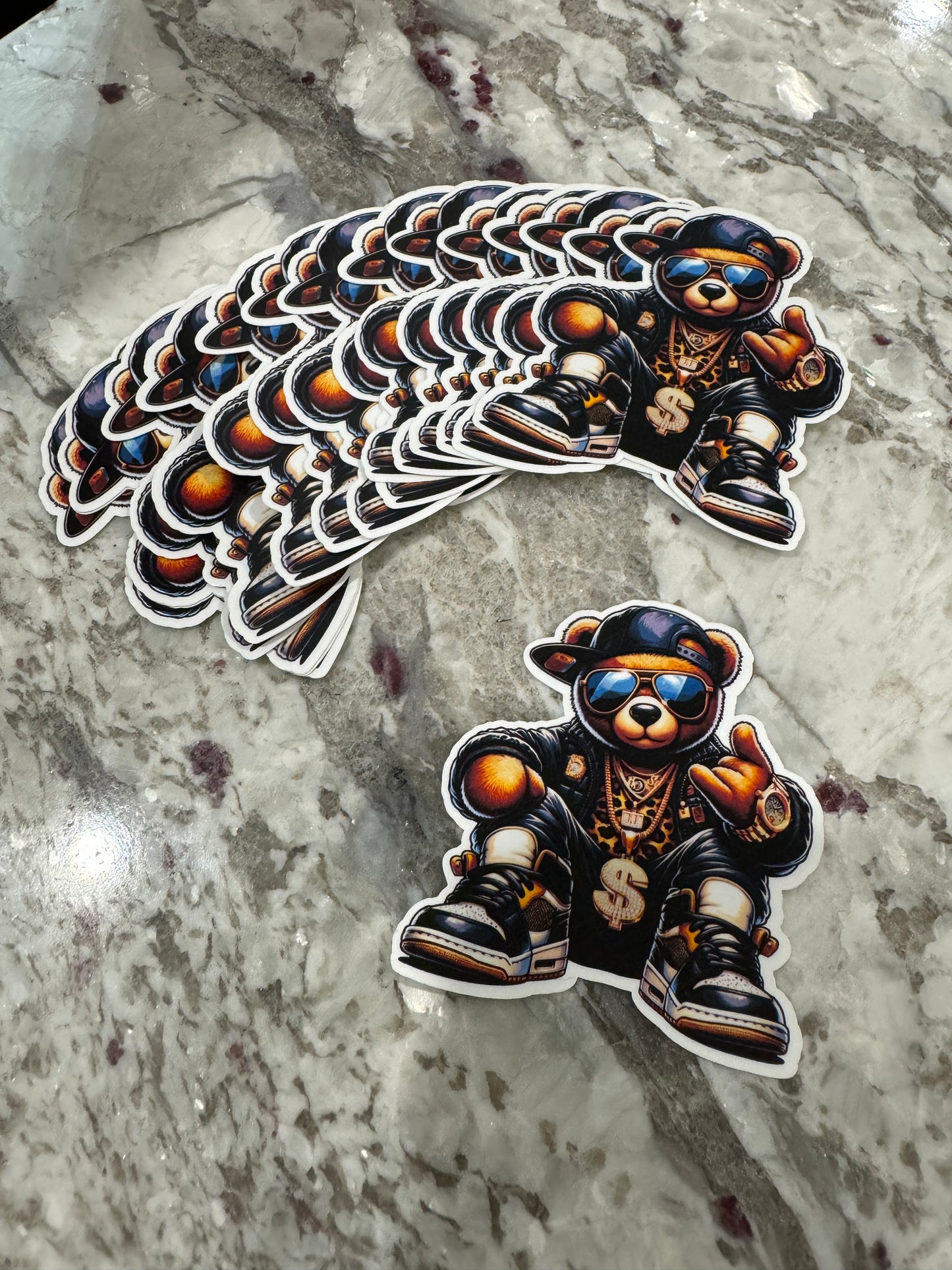 Ballin’ Teddy Bear Sticker