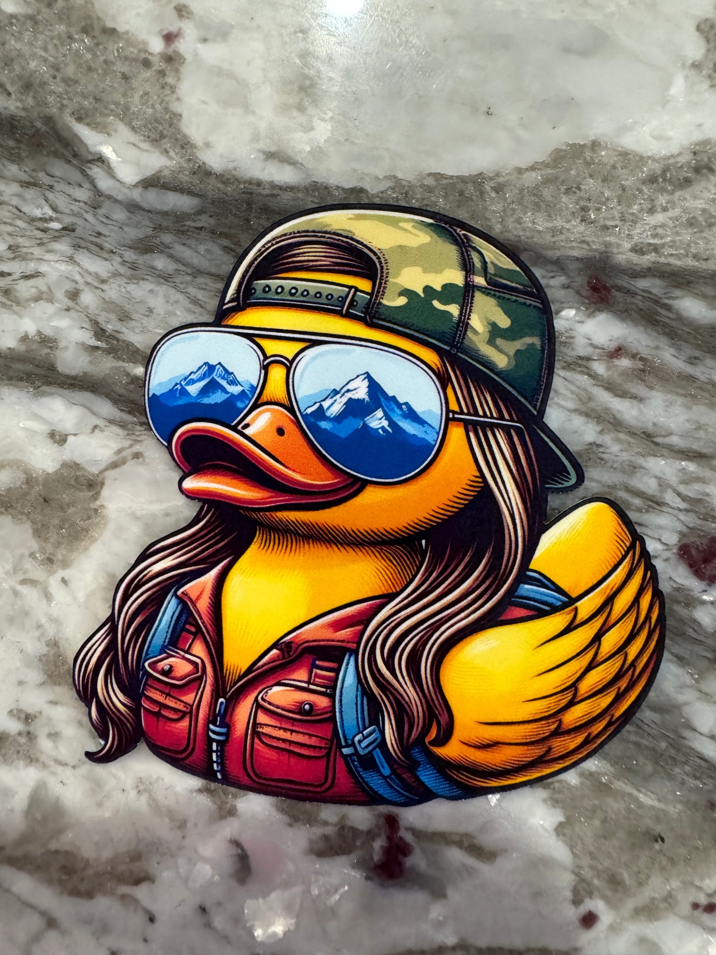 Country Chick Rubber Ducky Sticker