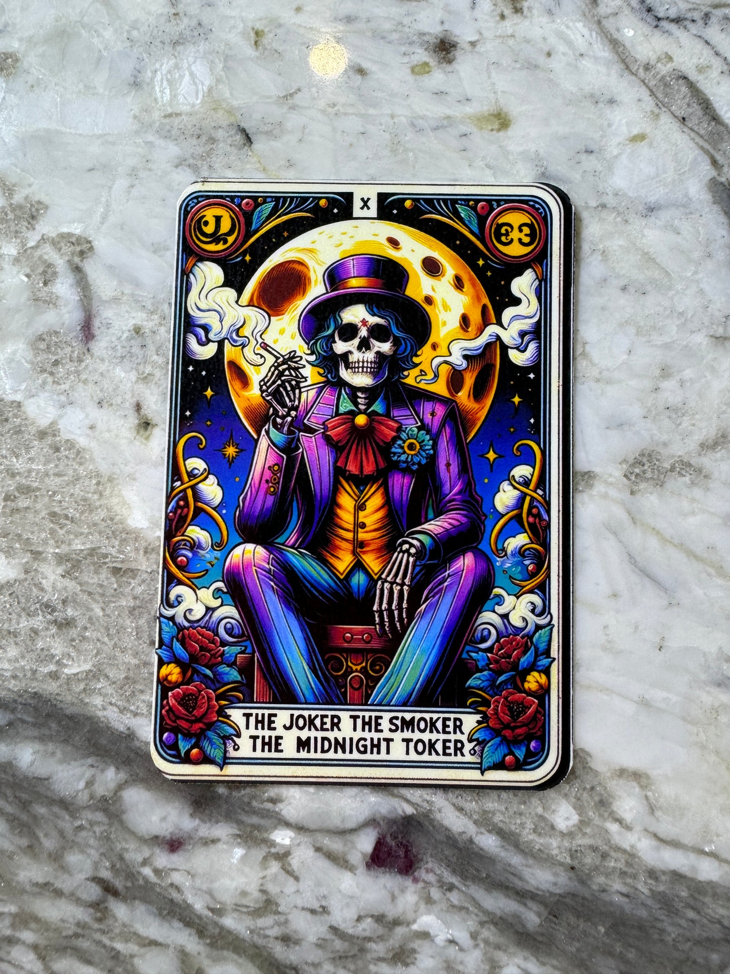 Midnight Toker Tarot Card Sticker