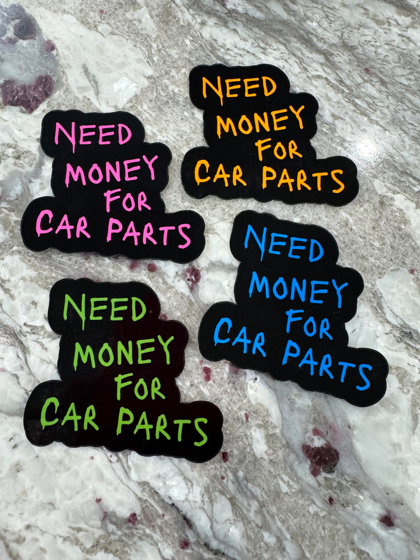 Need Money for Car Parts Sticker