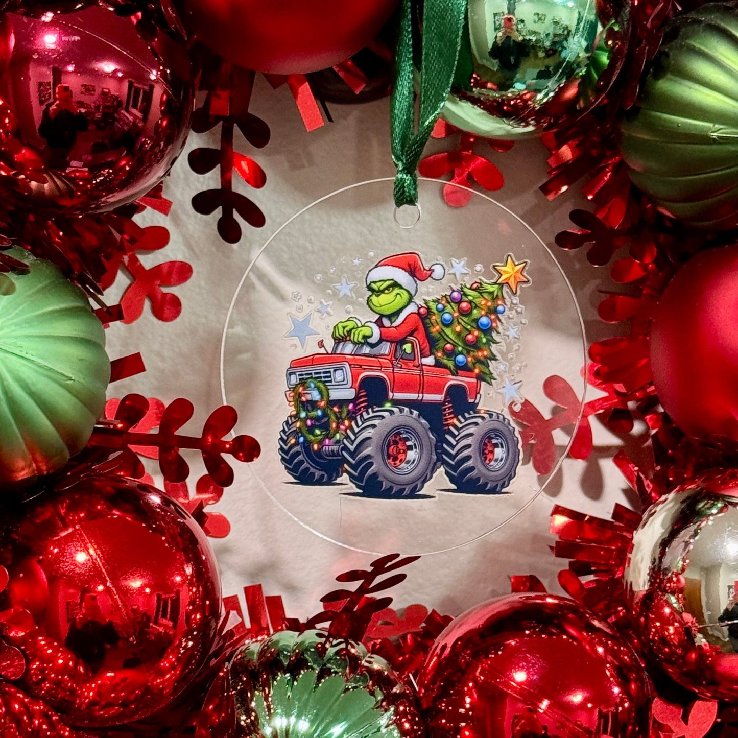 Mean One Monster Truck 3 Inch Ornament