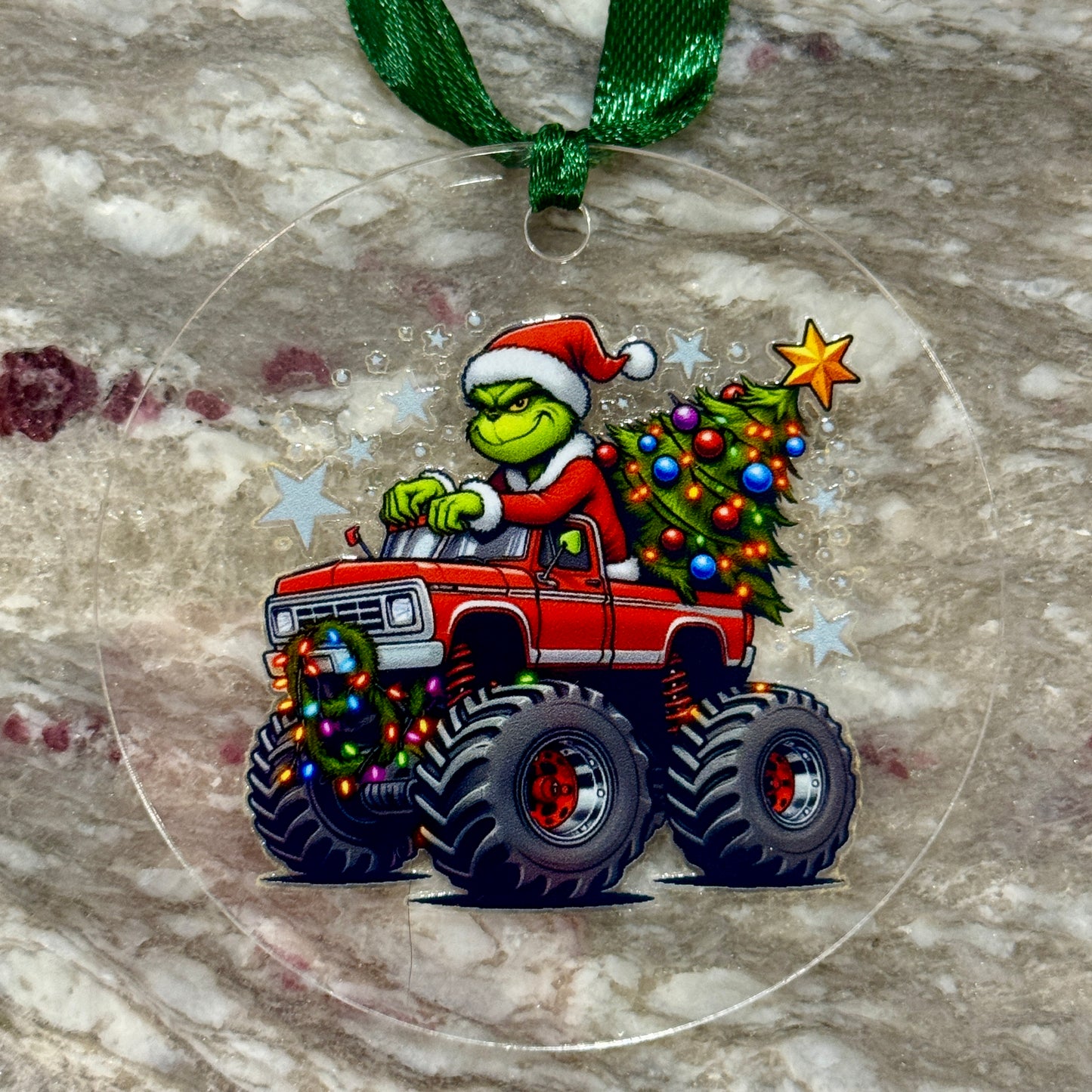 Mean One Monster Truck 3 Inch Ornament