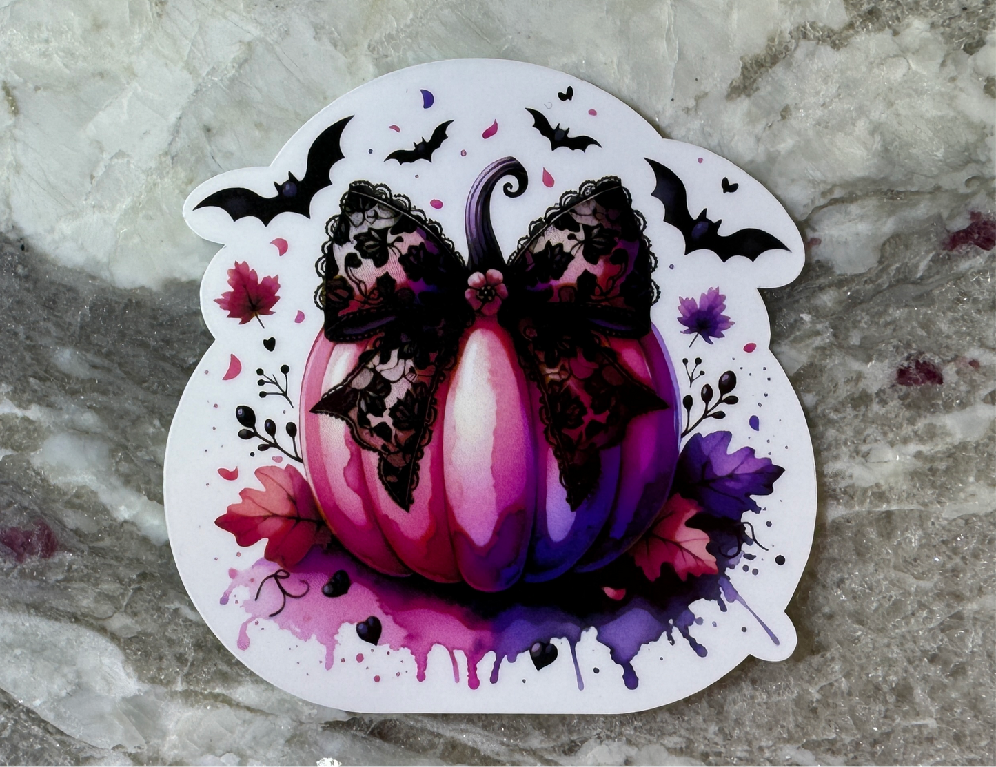 Pretty in Pink Pumpkin Sticker