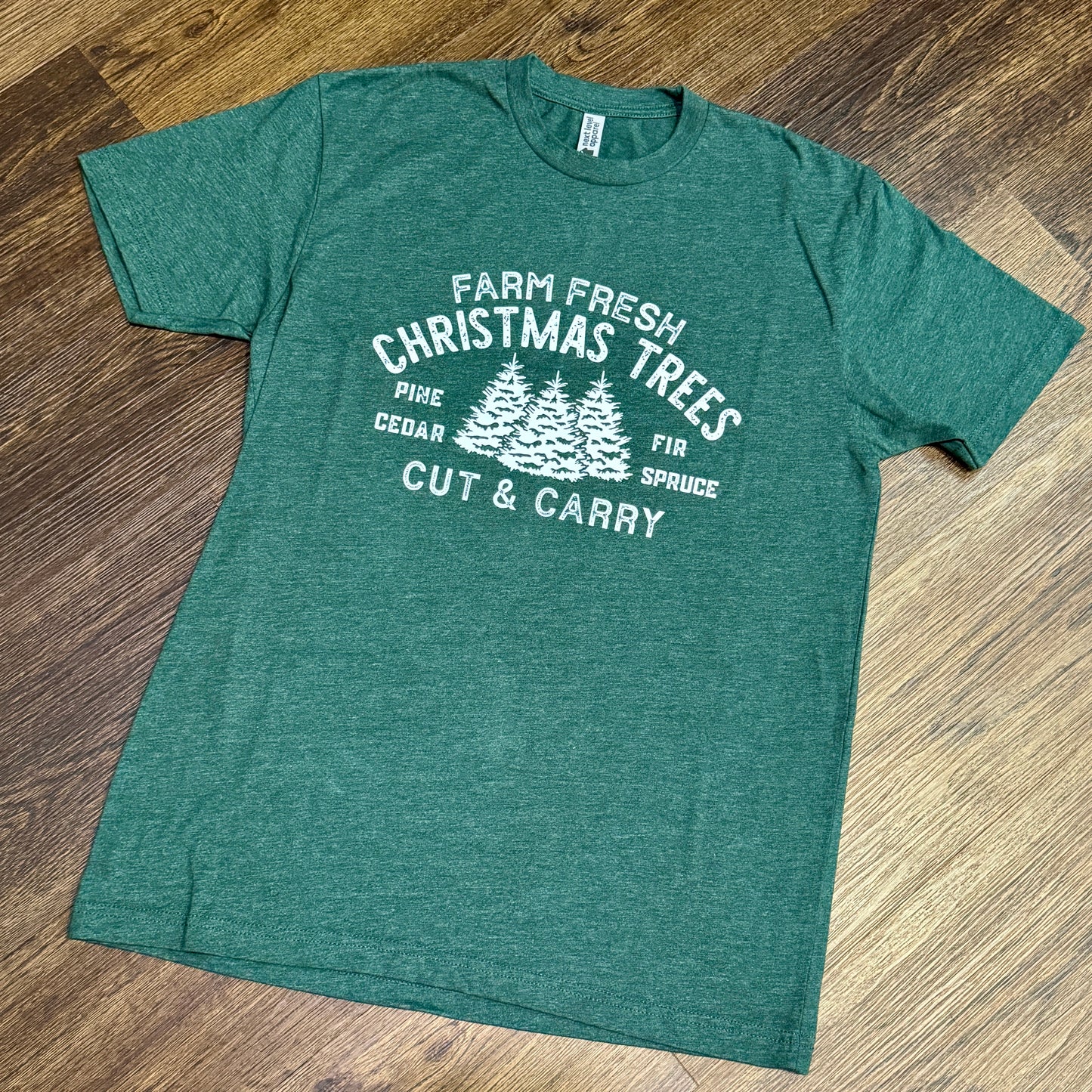 Distressed Farm Fresh Christmas Trees T-Shirt