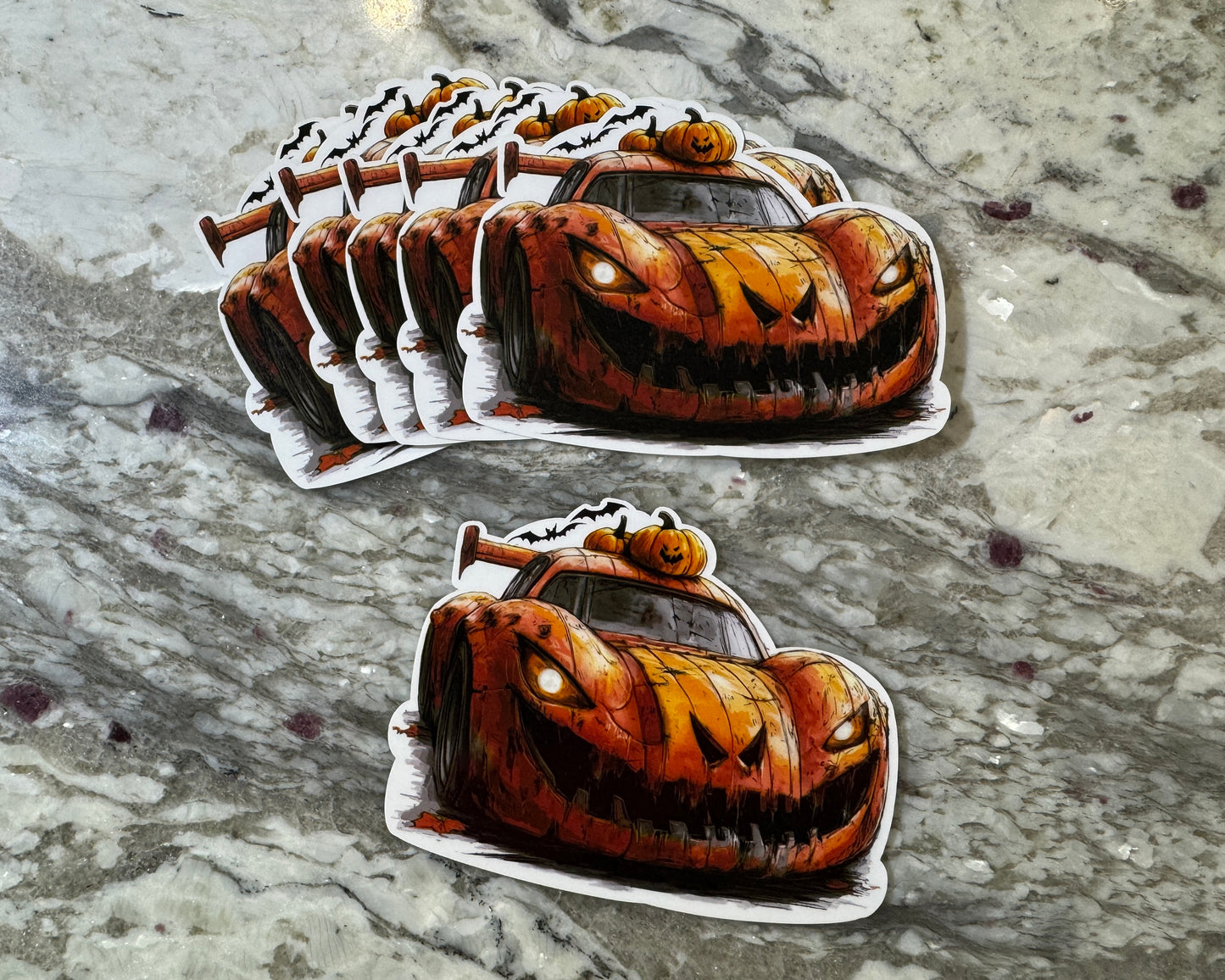 Jack-O-Monster Car Sticker