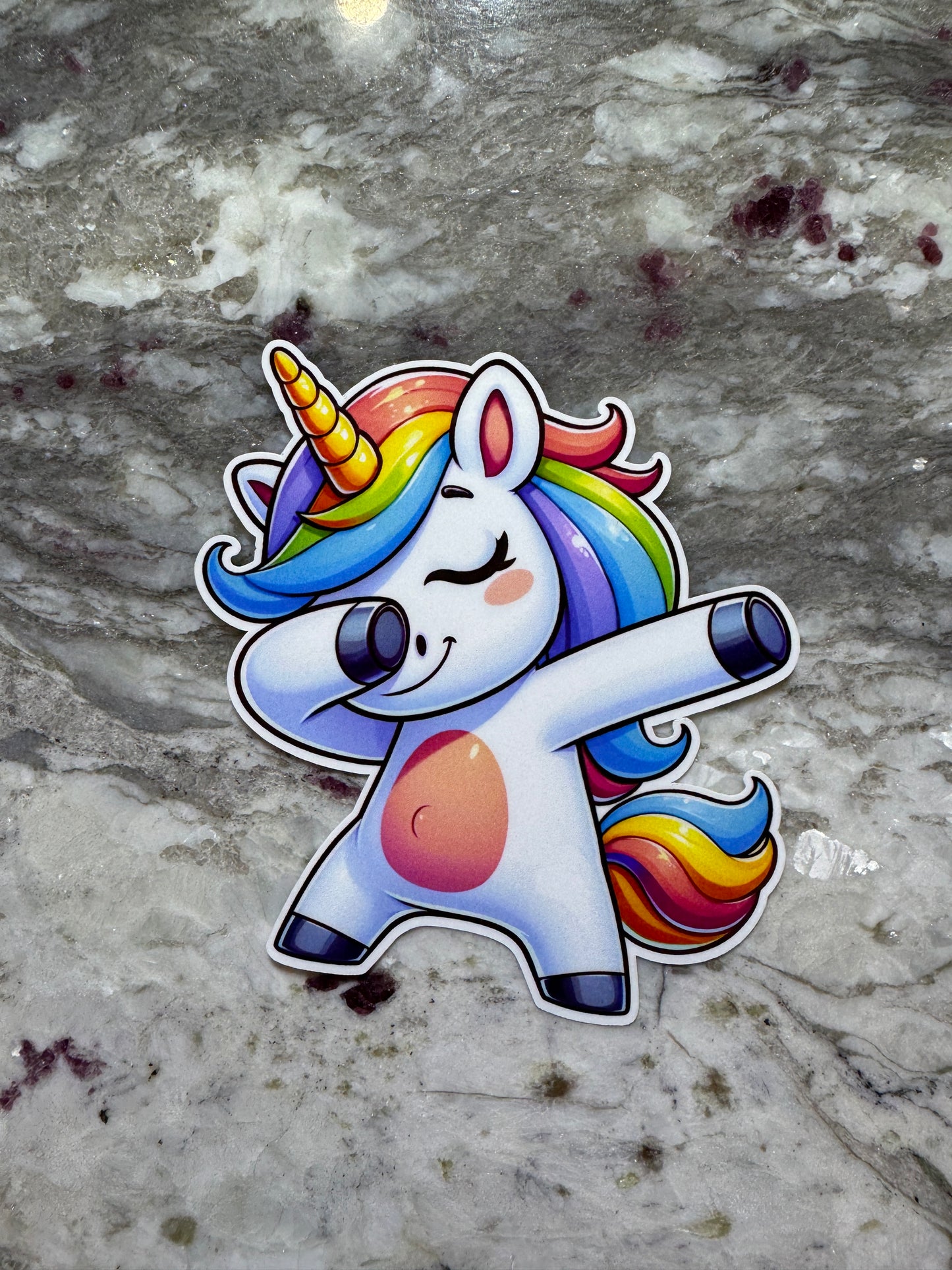Dabbing Unicorn Sticker