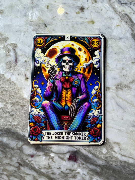 Midnight Toker Tarot Card Sticker